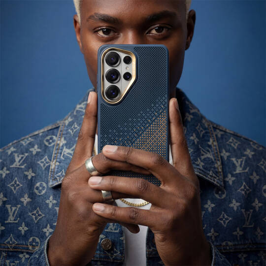 Galaxy S26 Ultra Kılıf M-safe Şarj Özellikli Raptic Aramid Skin Dual Serisi Karbon Kapak - 21