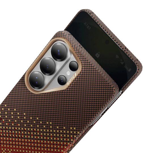 Galaxy S26 Ultra Kılıf M-safe Şarj Özellikli Raptic Aramid Skin Serisi Karbon Kapak - 5