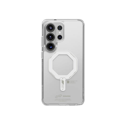 Galaxy S26 Ultra Kılıf M-safe Şarj Özellikli Şeffaf Airbag Tasarımlı Skinarma Saido Mag-Charge Nightglow Kapak - 8