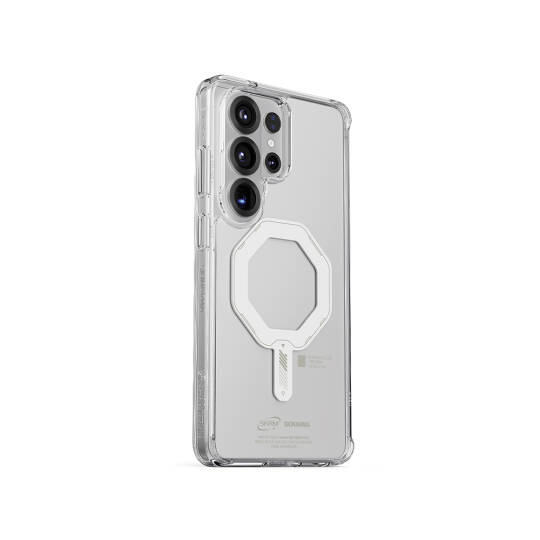 Galaxy S26 Ultra Kılıf M-safe Şarj Özellikli Şeffaf Airbag Tasarımlı Skinarma Saido Mag-Charge Nightglow Kapak - 2
