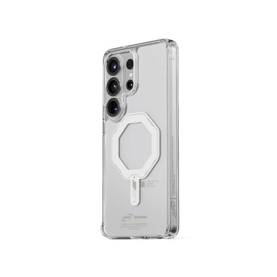 Galaxy S26 Ultra Kılıf M-safe Şarj Özellikli Şeffaf Airbag Tasarımlı Skinarma Saido Mag-Charge Nightglow Kapak - 3