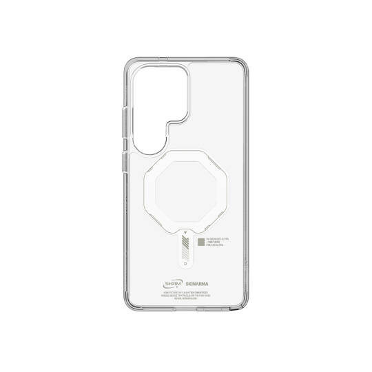 Galaxy S26 Ultra Kılıf M-safe Şarj Özellikli Şeffaf Airbag Tasarımlı Skinarma Saido Mag-Charge Nightglow Kapak - 4