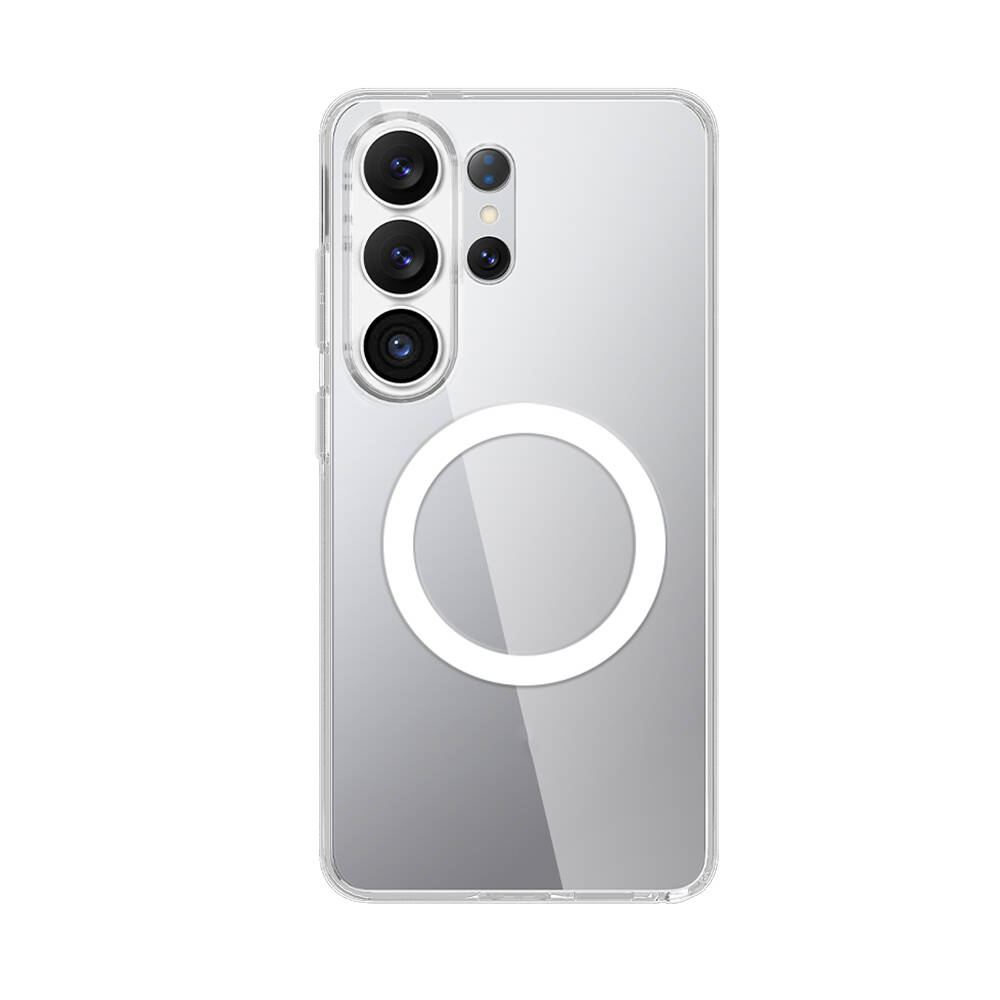 Galaxy S26 Ultra Kılıf M-safe Şarj Özellikli Transparan Sert PC Wlons Pita Kapak - 9
