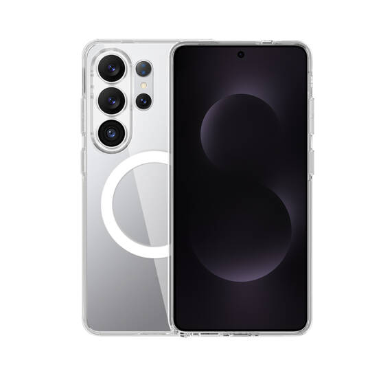 Galaxy S26 Ultra Kılıf M-safe Şarj Özellikli Transparan Sert PC Wlons Pita Kapak - 2
