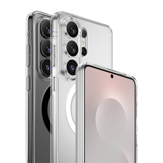 Galaxy S26 Ultra Kılıf M-safe Şarj Özellikli Transparan Sert PC Wlons Pita Kapak - 3