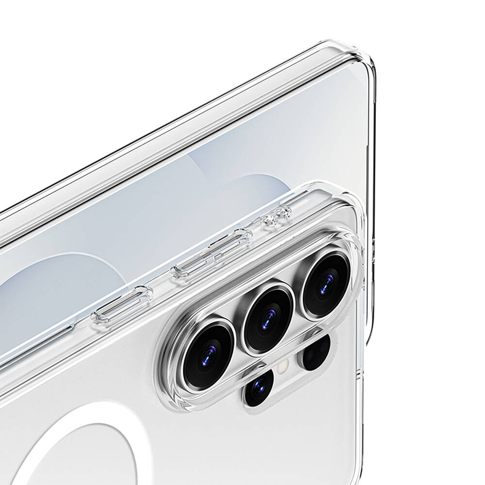 Galaxy S26 Ultra Kılıf M-safe Şarj Özellikli Transparan Sert PC Wlons Pita Kapak - 5