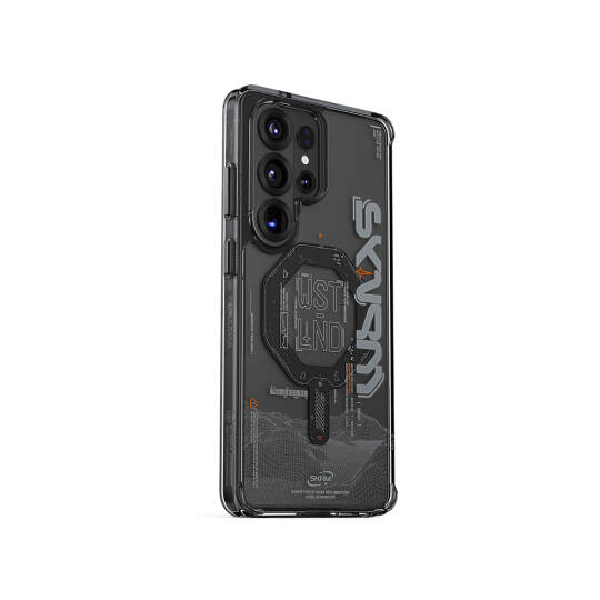 Galaxy S26 Ultra Kılıf M-safe Şarj Özellikli Yazı Desenli Airbag Tasarımlı Skinarma Sonix Kapak - 11