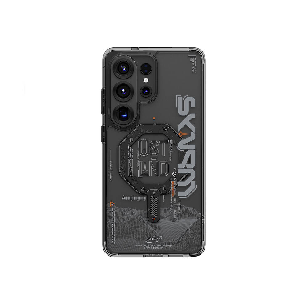 Galaxy S26 Ultra Kılıf M-safe Şarj Özellikli Yazı Desenli Airbag Tasarımlı Skinarma Sonix Kapak - 3