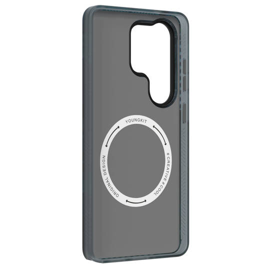 Galaxy S26 Ultra Kılıf M-safe Şarj Özellikli Youngkit 360 Derece Standlı Technology Serisi Kapak - 12