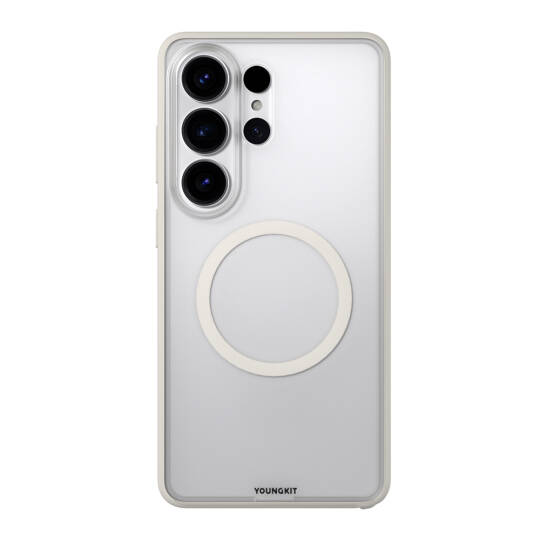 Galaxy S26 Ultra Kılıf M-safe Şarj Özellikli Youngkit Clear Serisi Kapak Gri
