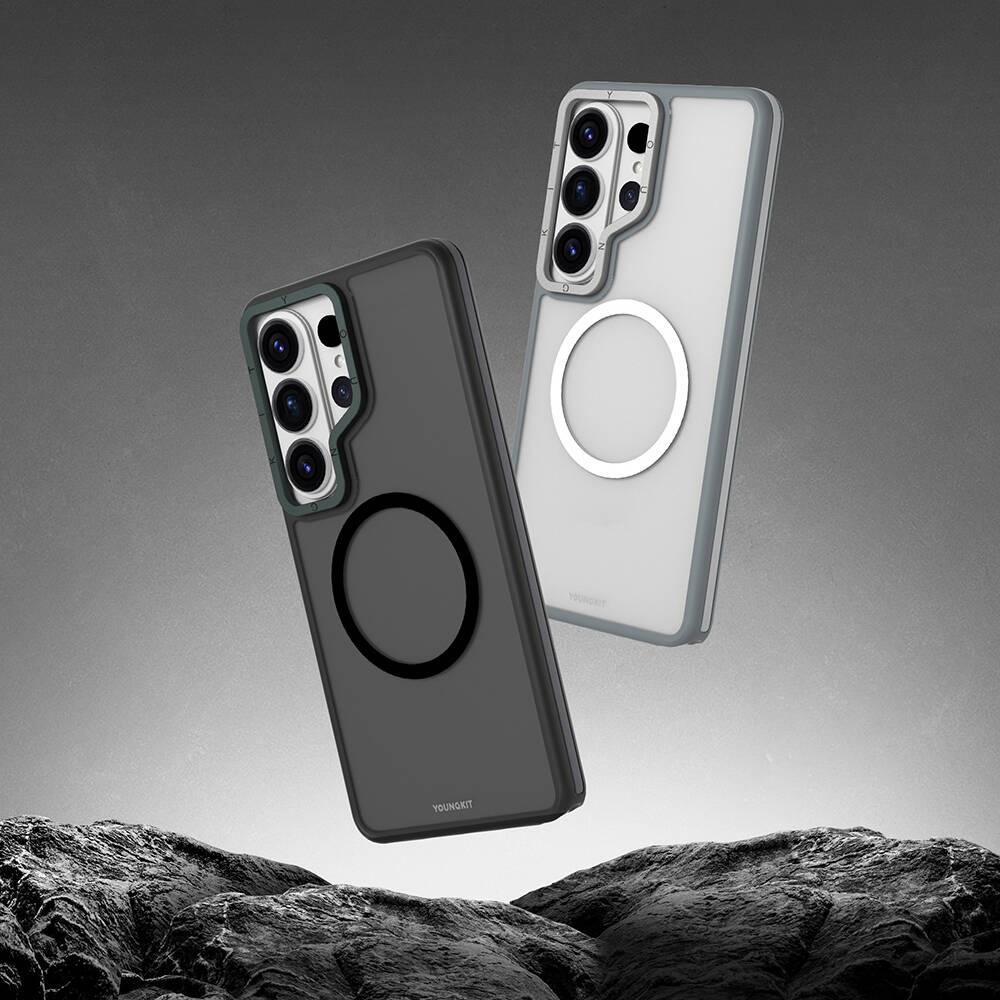 Galaxy S26 Ultra Kılıf M-safe Şarj Özellikli Youngkit Rock Sand Serisi Kapak - 10