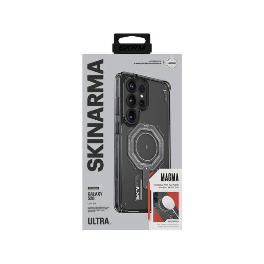 Galaxy S26 Ultra Kılıf Skinarma M-safe Şarj Özellikli Airbag Tasarımlı Magma Kapak - 5