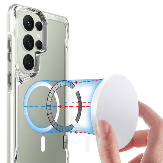 Galaxy S26 Ultra Kılıf Zore M-safe Şarj Özellikli T-Max M-safe Kapak - 7