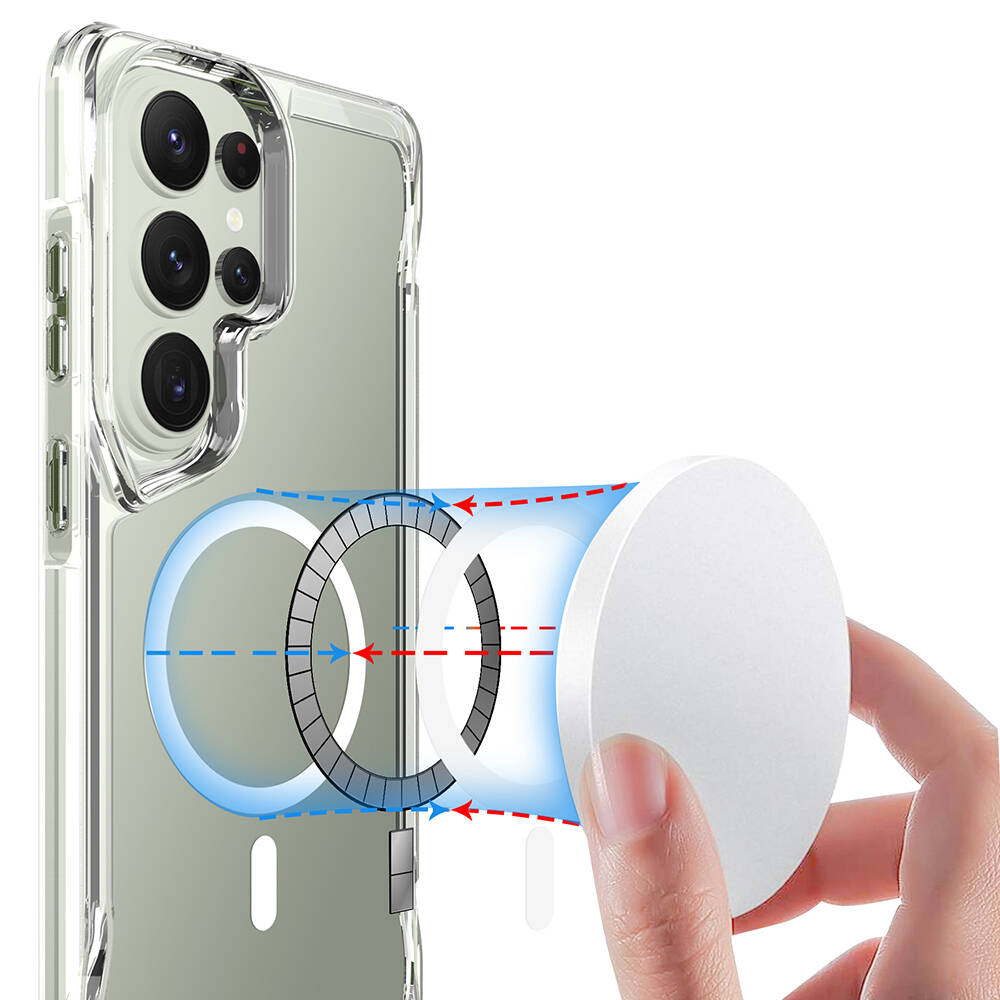 Galaxy S26 Ultra Kılıf Zore M-safe Şarj Özellikli T-Max M-safe Kapak - 7