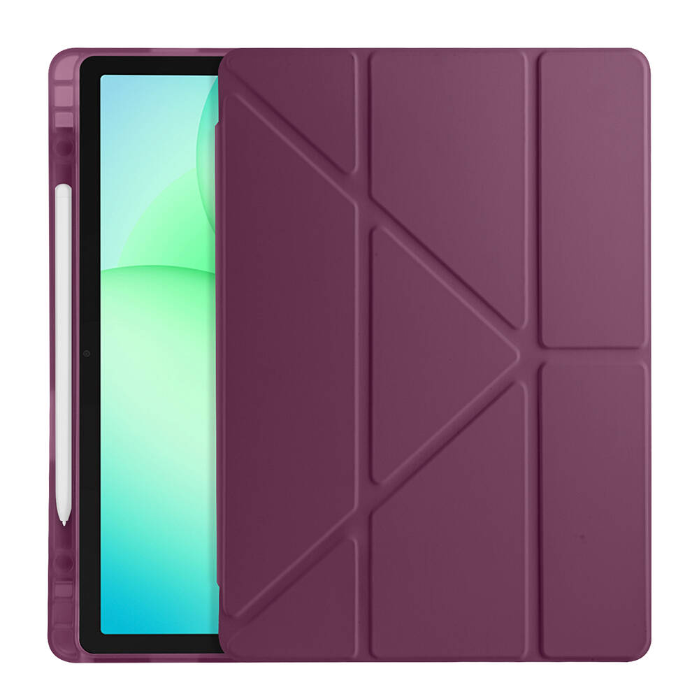 Galaxy Tab A11 Kılıf Zore Tri Folding Kalem Bölmeli Standlı Kılıf - 14