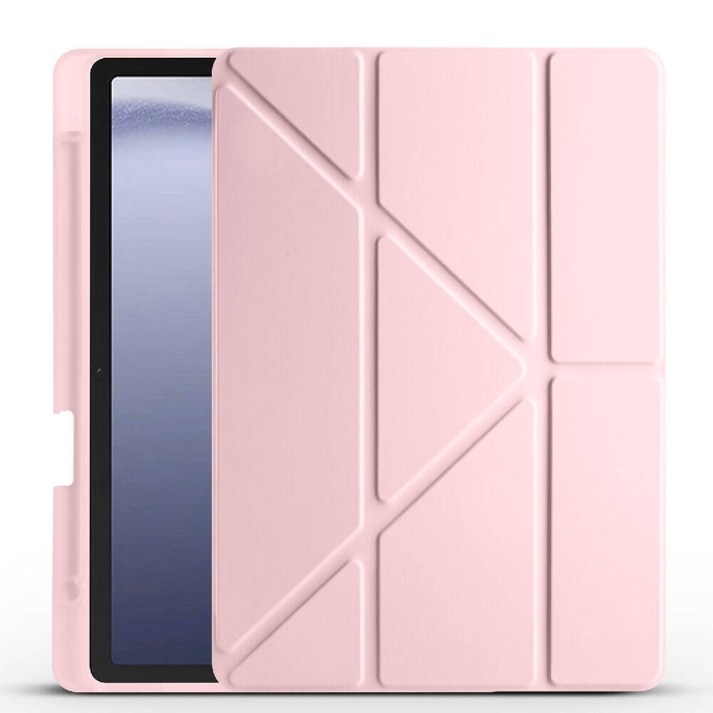 Galaxy Tab A11 Kılıf Zore Tri Folding Kalem Bölmeli Standlı Kılıf - 11