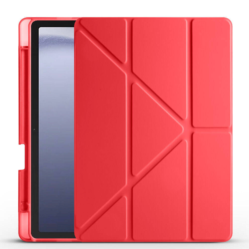 Galaxy Tab A11 Kılıf Zore Tri Folding Kalem Bölmeli Standlı Kılıf - 1