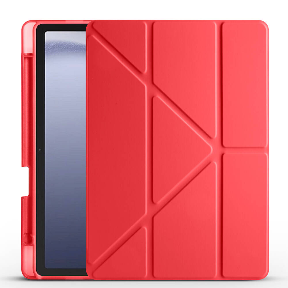 Galaxy Tab A11 Plus Kılıf Zore Tri Folding Kalem Bölmeli Standlı Kılıf - 19