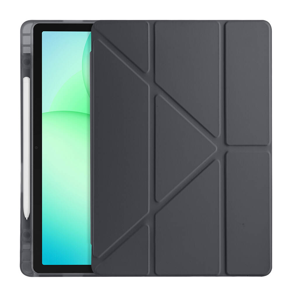 Galaxy Tab A11 Plus Kılıf Zore Tri Folding Kalem Bölmeli Standlı Kılıf - 20