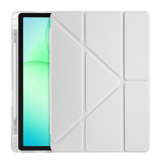 Galaxy Tab A11 Plus Kılıf Zore Tri Folding Kalem Bölmeli Standlı Kılıf - 25
