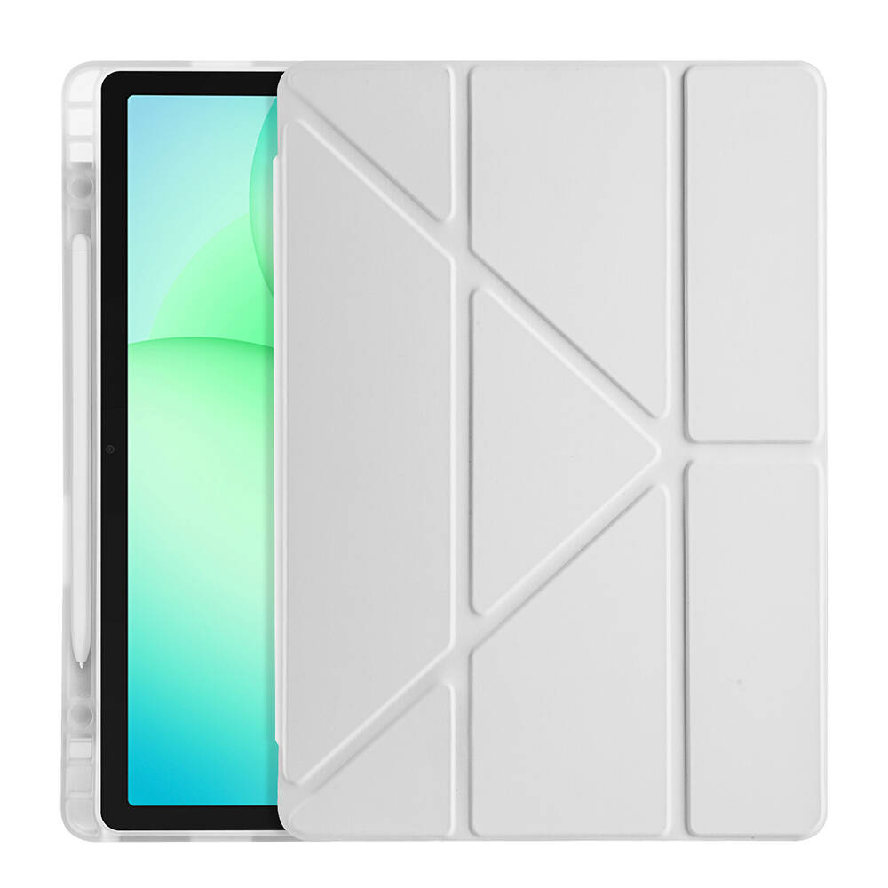 Galaxy Tab A11 Plus Kılıf Zore Tri Folding Kalem Bölmeli Standlı Kılıf - 25