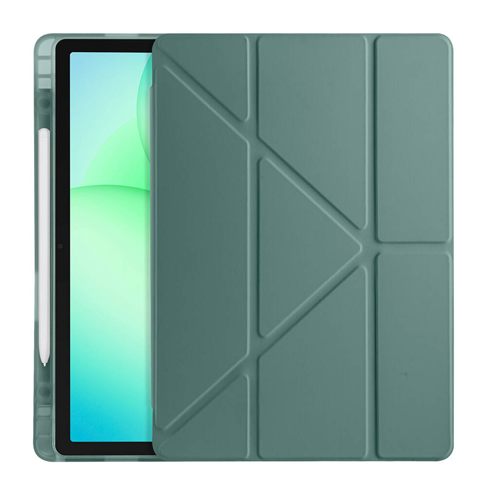 Galaxy Tab A11 Plus Kılıf Zore Tri Folding Kalem Bölmeli Standlı Kılıf - 27