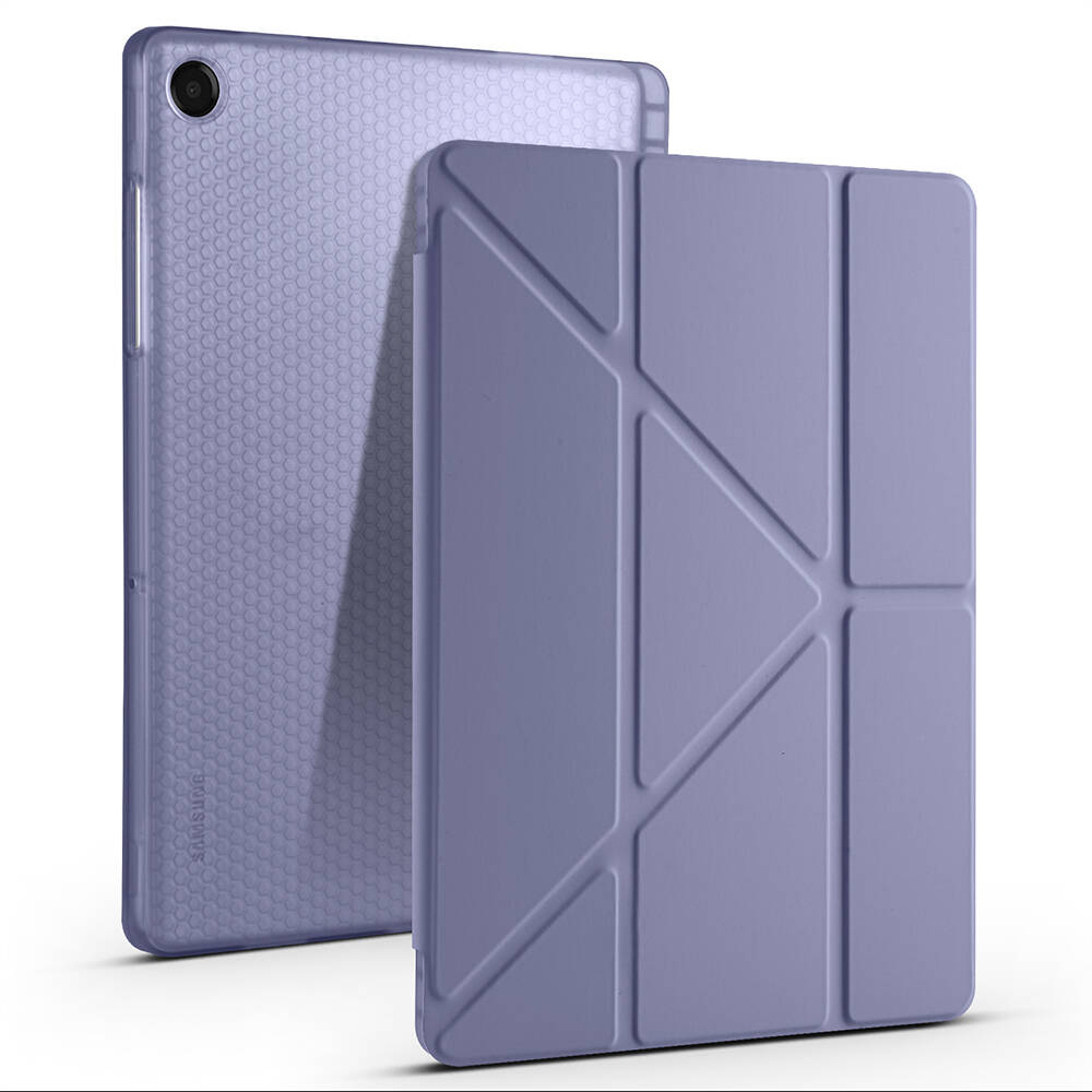 Galaxy Tab A11 Plus Kılıf Zore Tri Folding Kalem Bölmeli Standlı Kılıf - 10