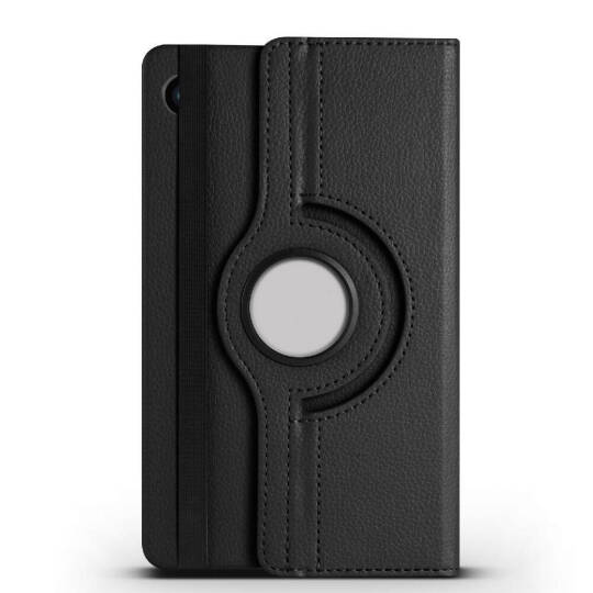Galaxy Tab A11 Plus Zore Dönebilen Standlı Kılıf Siyah