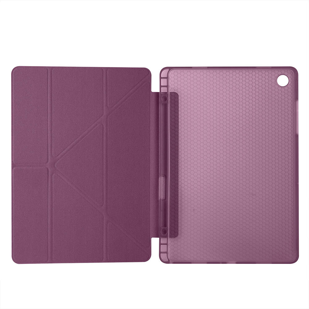 Galaxy Tab A9 Kılıf Zore Tri Folding Kalem Bölmeli Standlı Kılıf - 15