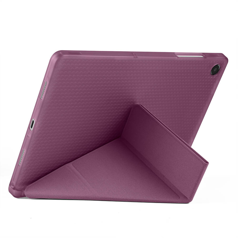 Galaxy Tab A9 Kılıf Zore Tri Folding Kalem Bölmeli Standlı Kılıf - 22
