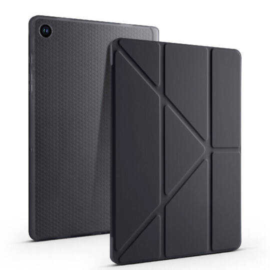 Galaxy Tab A9 Plus Kılıf Zore Tri Folding Kalem Bölmeli Standlı Kılıf - 25