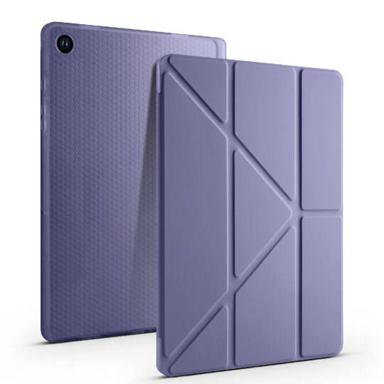 Galaxy Tab A9 Plus Kılıf Zore Tri Folding Kalem Bölmeli Standlı Kılıf - 15
