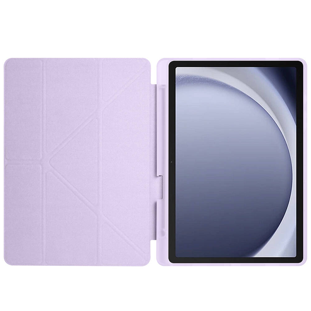 Galaxy Tab A9 Plus Kılıf Zore Tri Folding Kalem Bölmeli Standlı Kılıf - 16