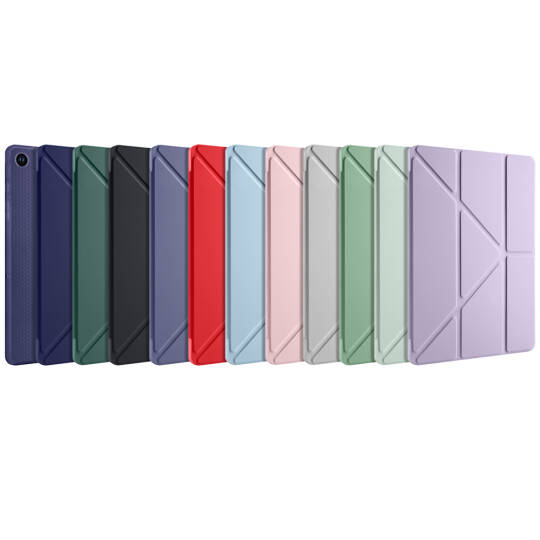 Galaxy Tab A9 Plus Kılıf Zore Tri Folding Kalem Bölmeli Standlı Kılıf - 24