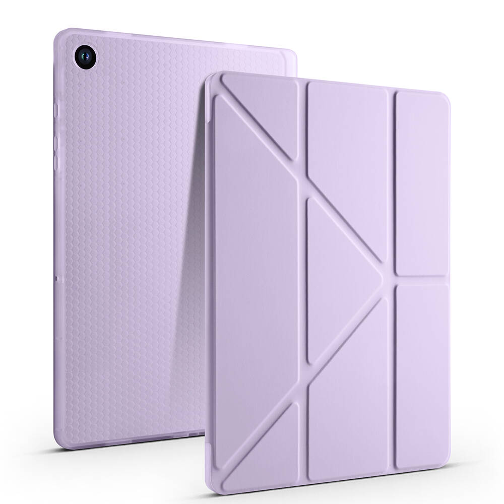 Galaxy Tab A9 Plus Kılıf Zore Tri Folding Kalem Bölmeli Standlı Kılıf - 1