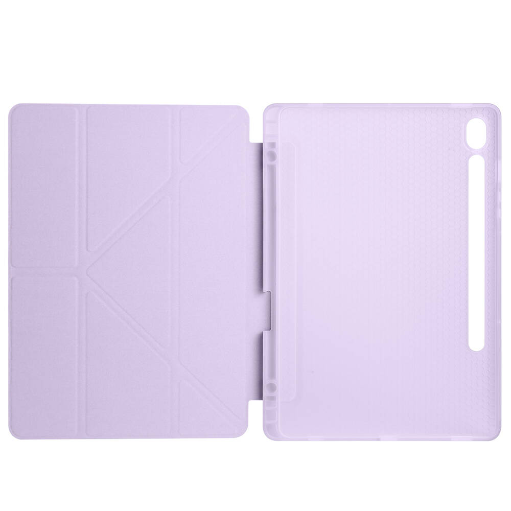 Galaxy Tab S10 FE Kılıf Zore Tri Folding Kalem Bölmeli Standlı Kılıf - 3