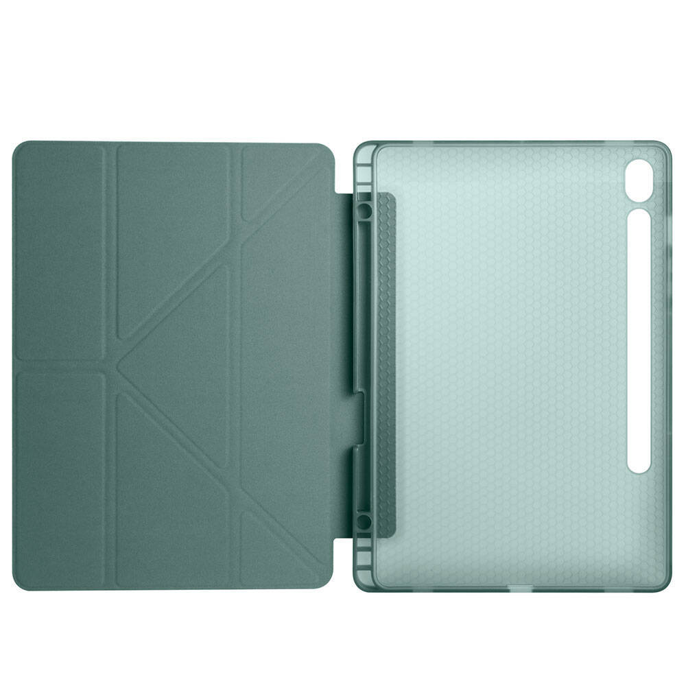 Galaxy Tab S10 FE Kılıf Zore Tri Folding Kalem Bölmeli Standlı Kılıf - 18