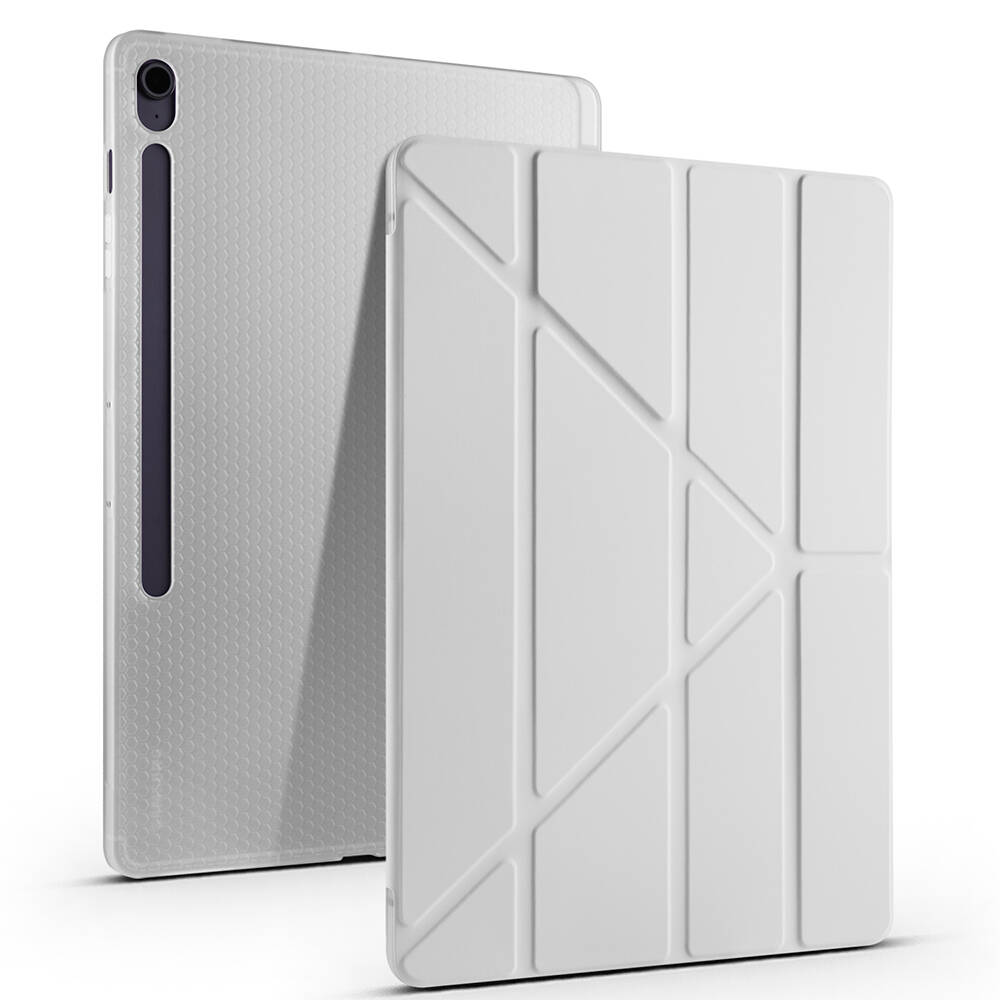 Galaxy Tab S10 FE Plus Kılıf Zore Tri Folding Kalem Bölmeli Standlı Kılıf - 12