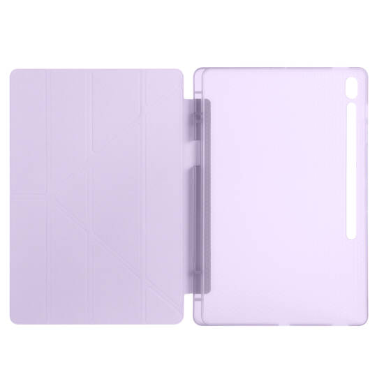 Galaxy Tab S10 FE Plus Kılıf Zore Tri Folding Kalem Bölmeli Standlı Kılıf - 19