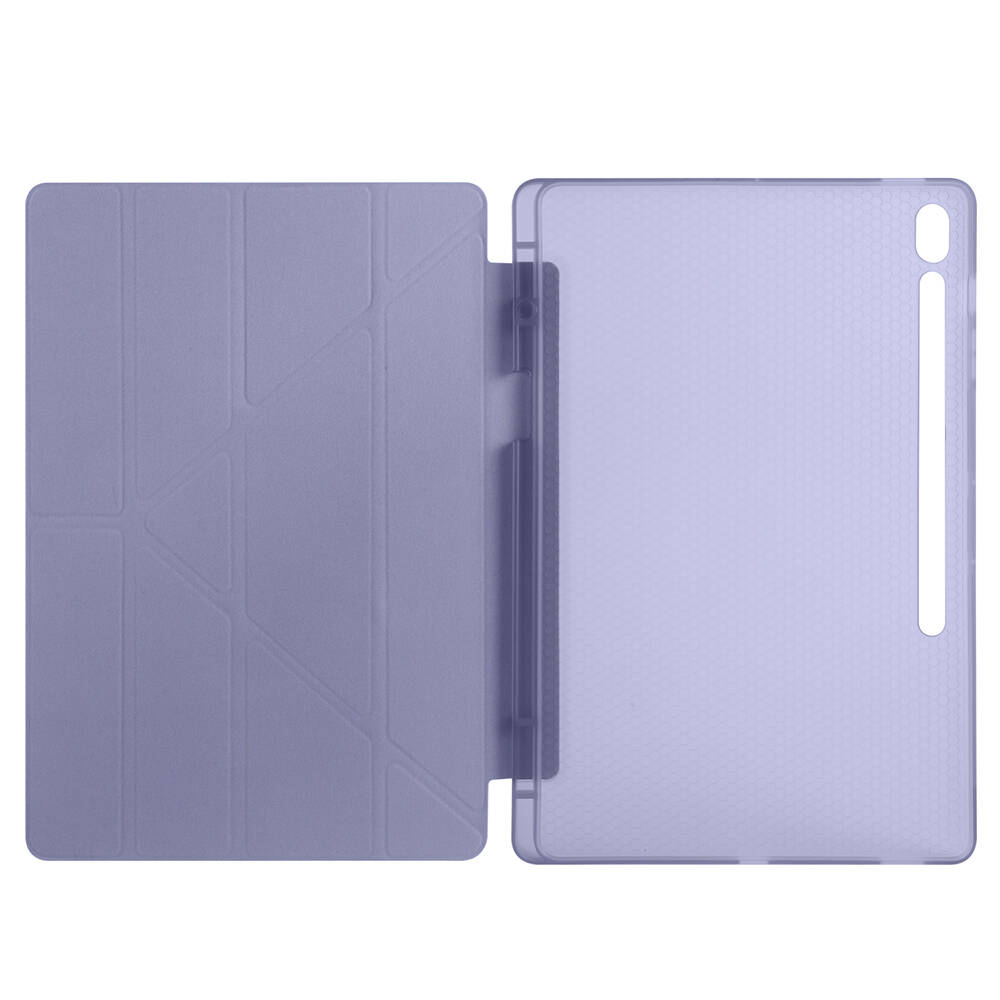 Galaxy Tab S10 FE Plus Kılıf Zore Tri Folding Kalem Bölmeli Standlı Kılıf - 24