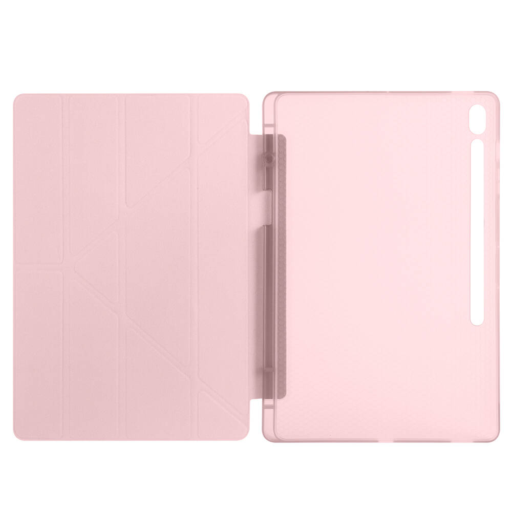 Galaxy Tab S10 FE Plus Kılıf Zore Tri Folding Kalem Bölmeli Standlı Kılıf - 25