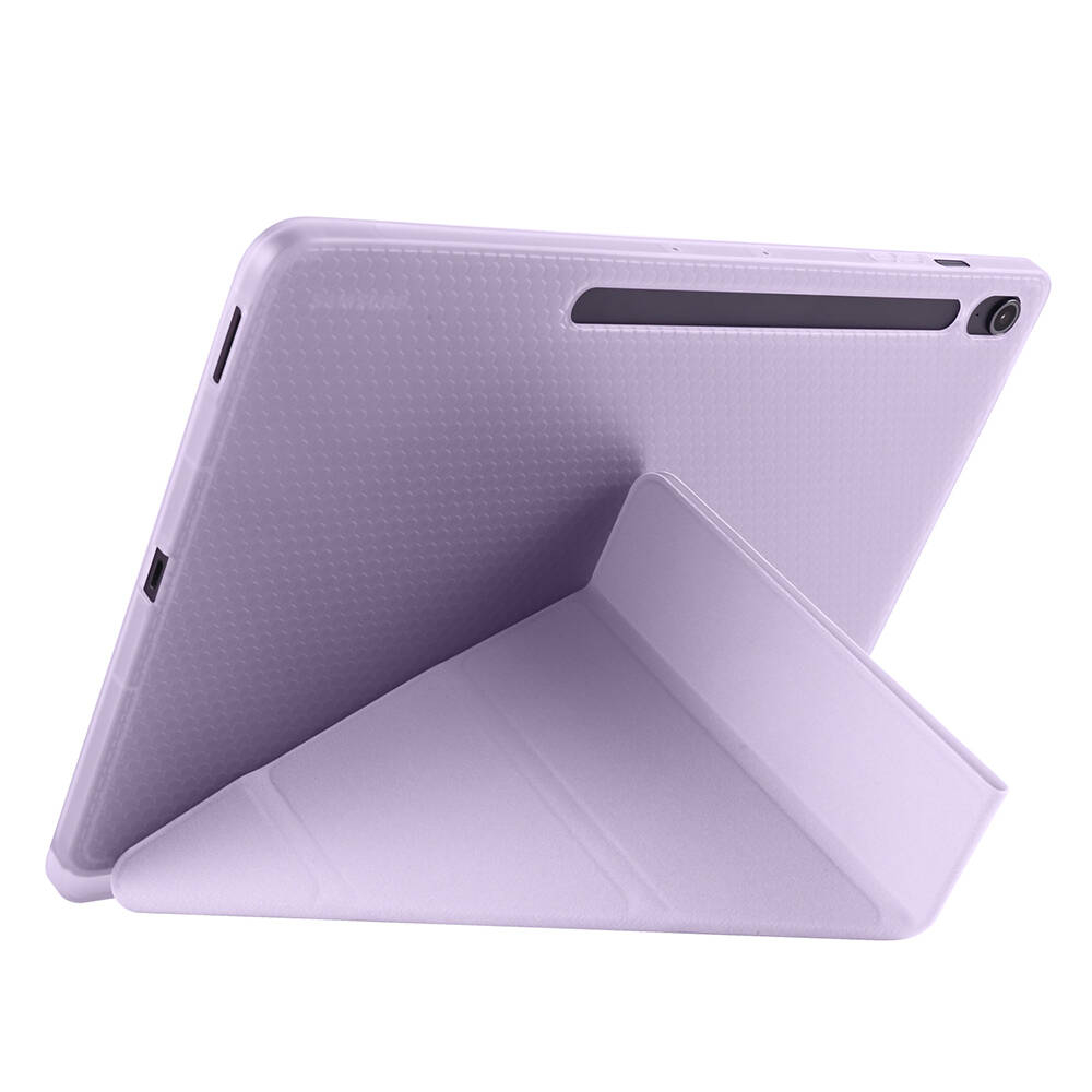 Galaxy Tab S10 FE Plus Kılıf Zore Tri Folding Kalem Bölmeli Standlı Kılıf - 27