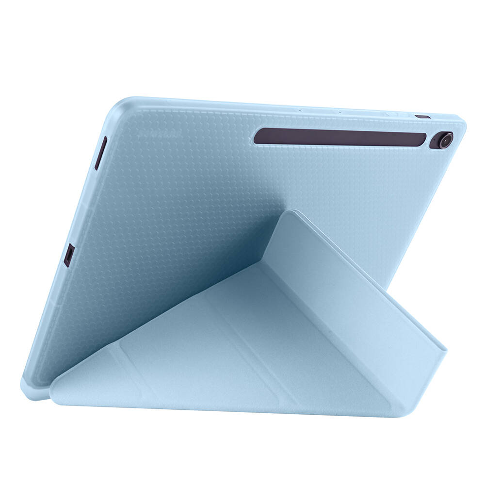 Galaxy Tab S10 FE Plus Kılıf Zore Tri Folding Kalem Bölmeli Standlı Kılıf - 28