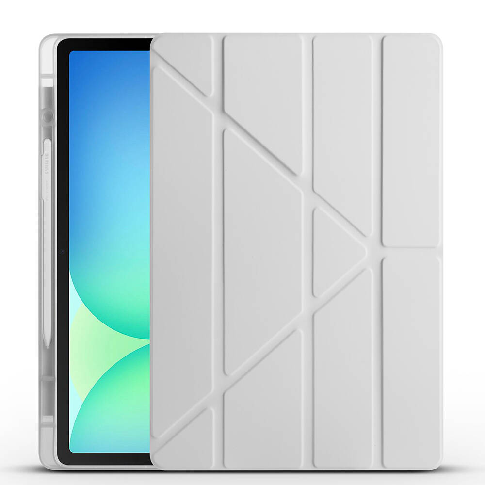 Galaxy Tab S10 FE Plus Kılıf Zore Tri Folding Kalem Bölmeli Standlı Kılıf - 8