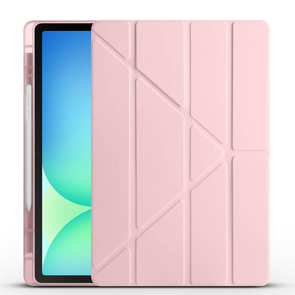 Galaxy Tab S10 FE Plus Kılıf Zore Tri Folding Kalem Bölmeli Standlı Kılıf - 6