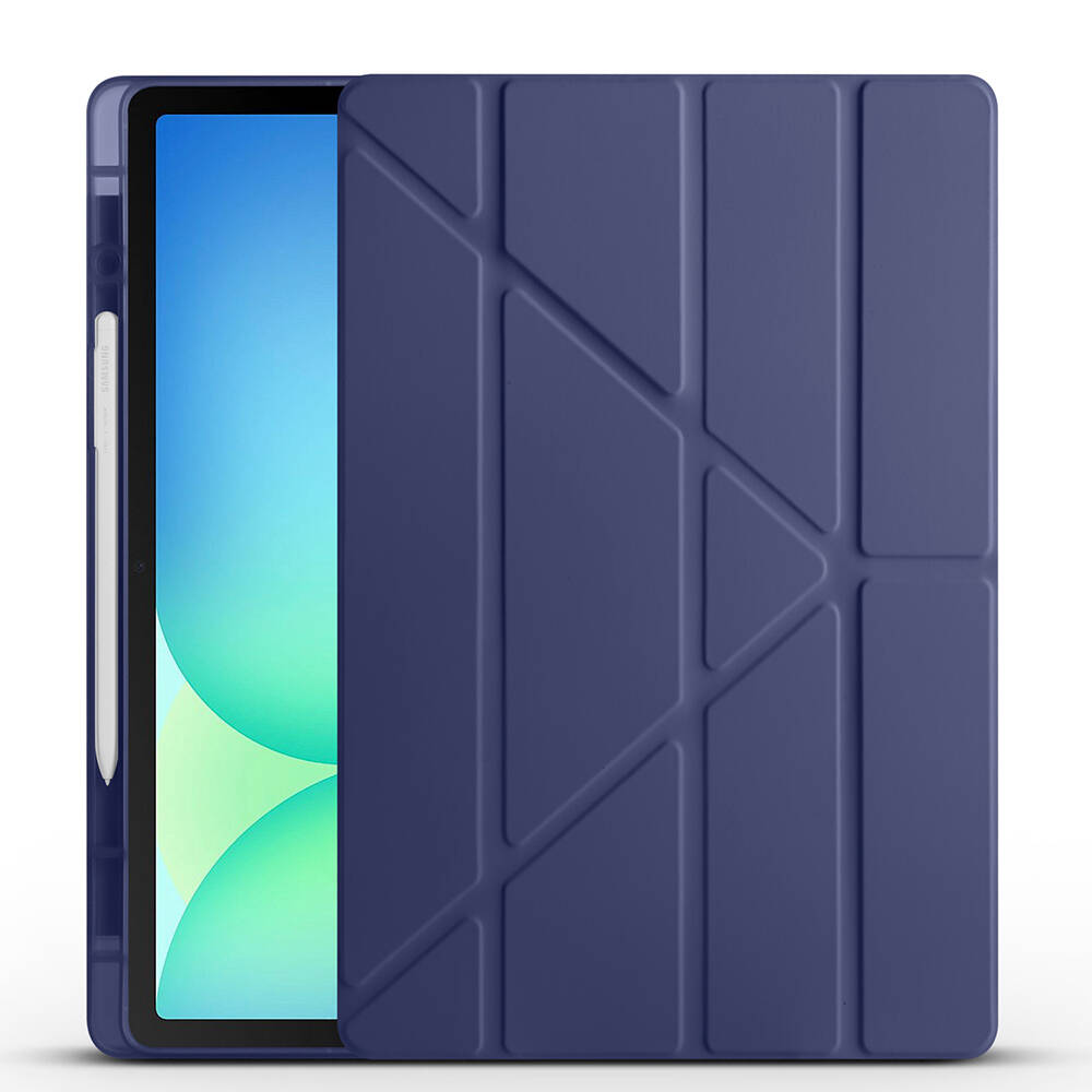 Galaxy Tab S10 FE Plus Kılıf Zore Tri Folding Kalem Bölmeli Standlı Kılıf - 2
