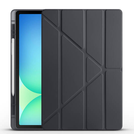 Galaxy Tab S10 FE Plus Kılıf Zore Tri Folding Kalem Bölmeli Standlı Kılıf