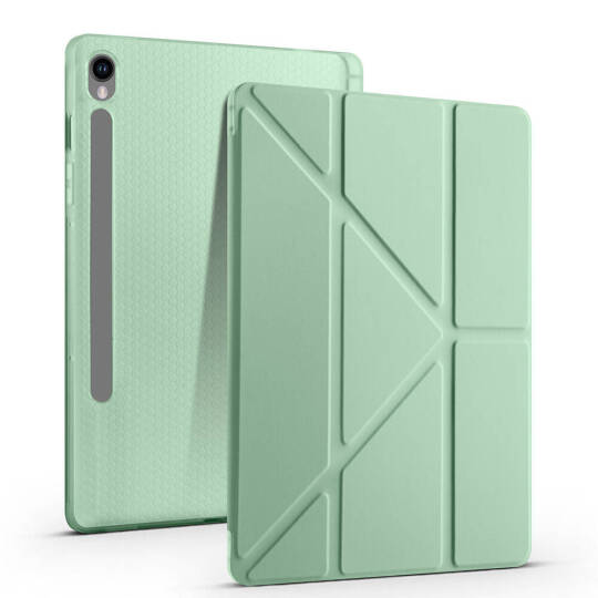 Galaxy Tab S10 Lite Kılıf Zore Tri Folding Kalem Bölmeli Standlı Kılıf - 12