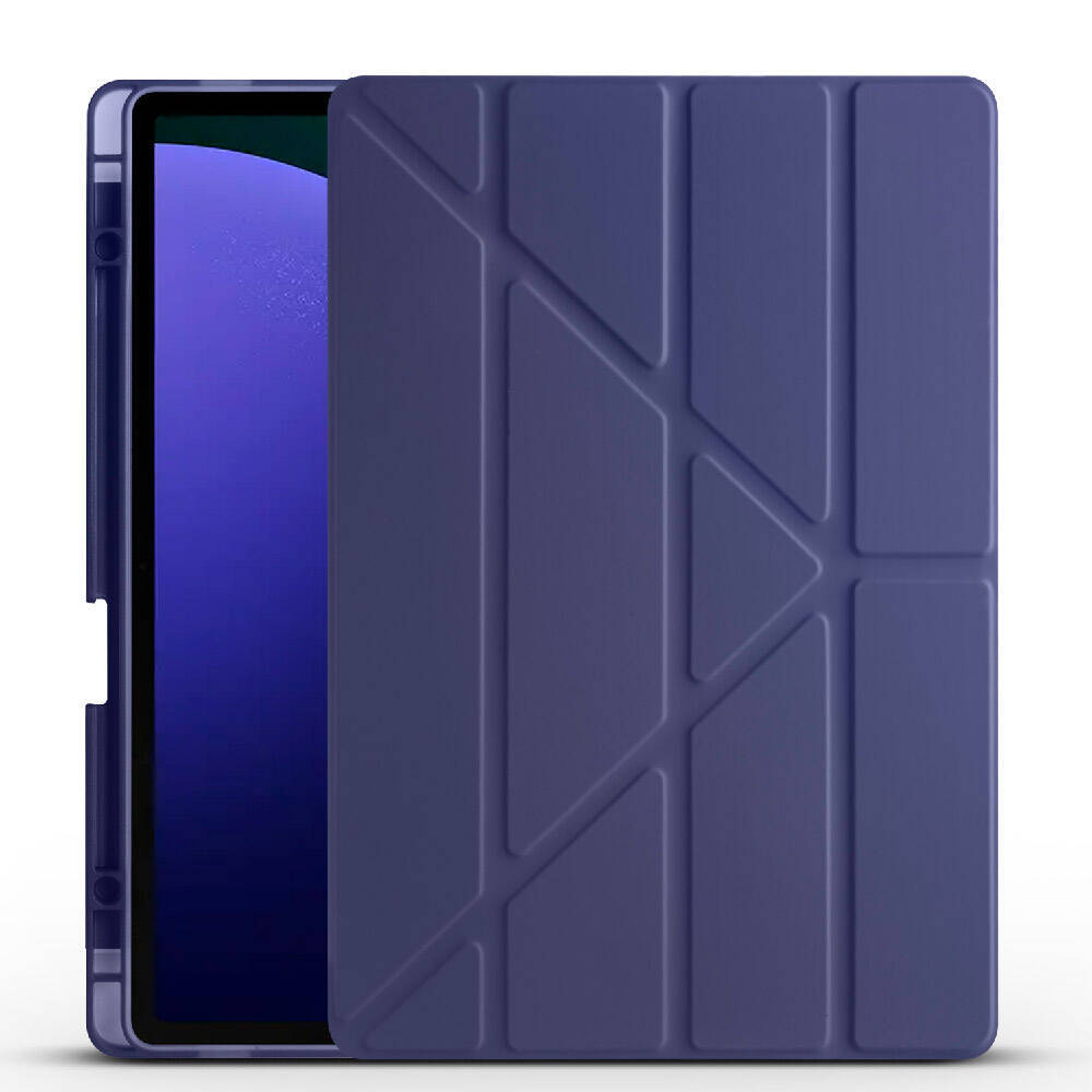 Galaxy Tab S10 Plus Kılıf Zore Tri Folding Kalem Bölmeli Standlı Kılıf - 6