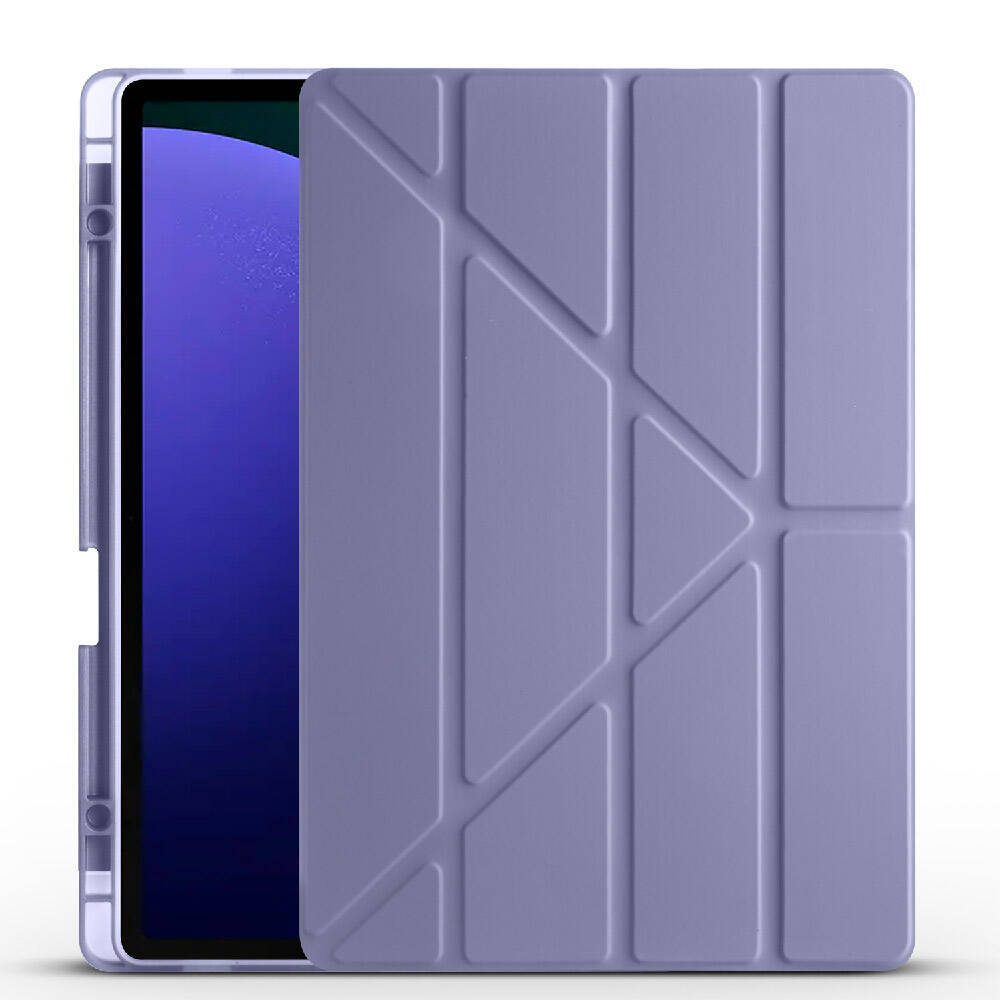 Galaxy Tab S10 Plus Kılıf Zore Tri Folding Kalem Bölmeli Standlı Kılıf - 5